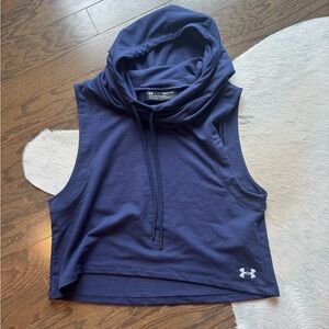Under Armour Blue Sleeveless Muscle Hoodie